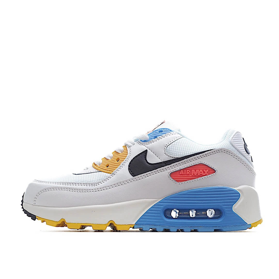 Nike Air Max 90 Solar Flare White, Blue and Yellow