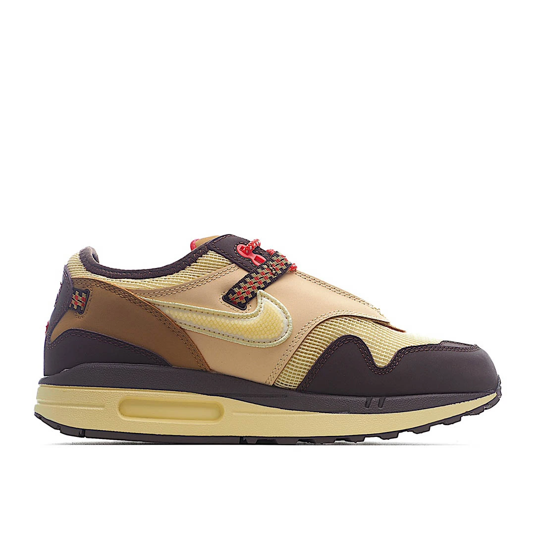 nike travis scott x air max 1cactus jack running shoe dark tan 9