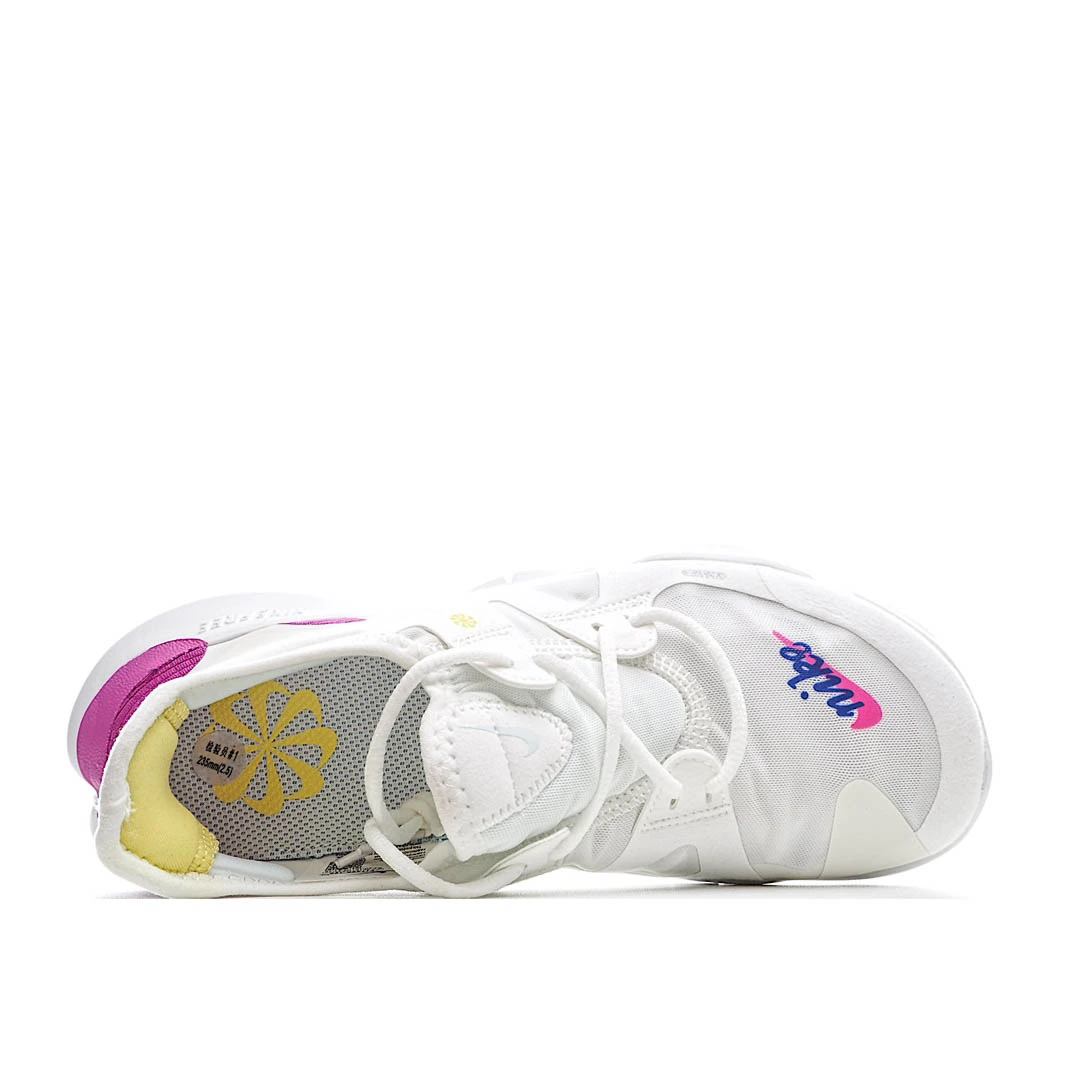 NIKE FREE RN FLYKNIT 5.0 Running Shoes White Fuchsia