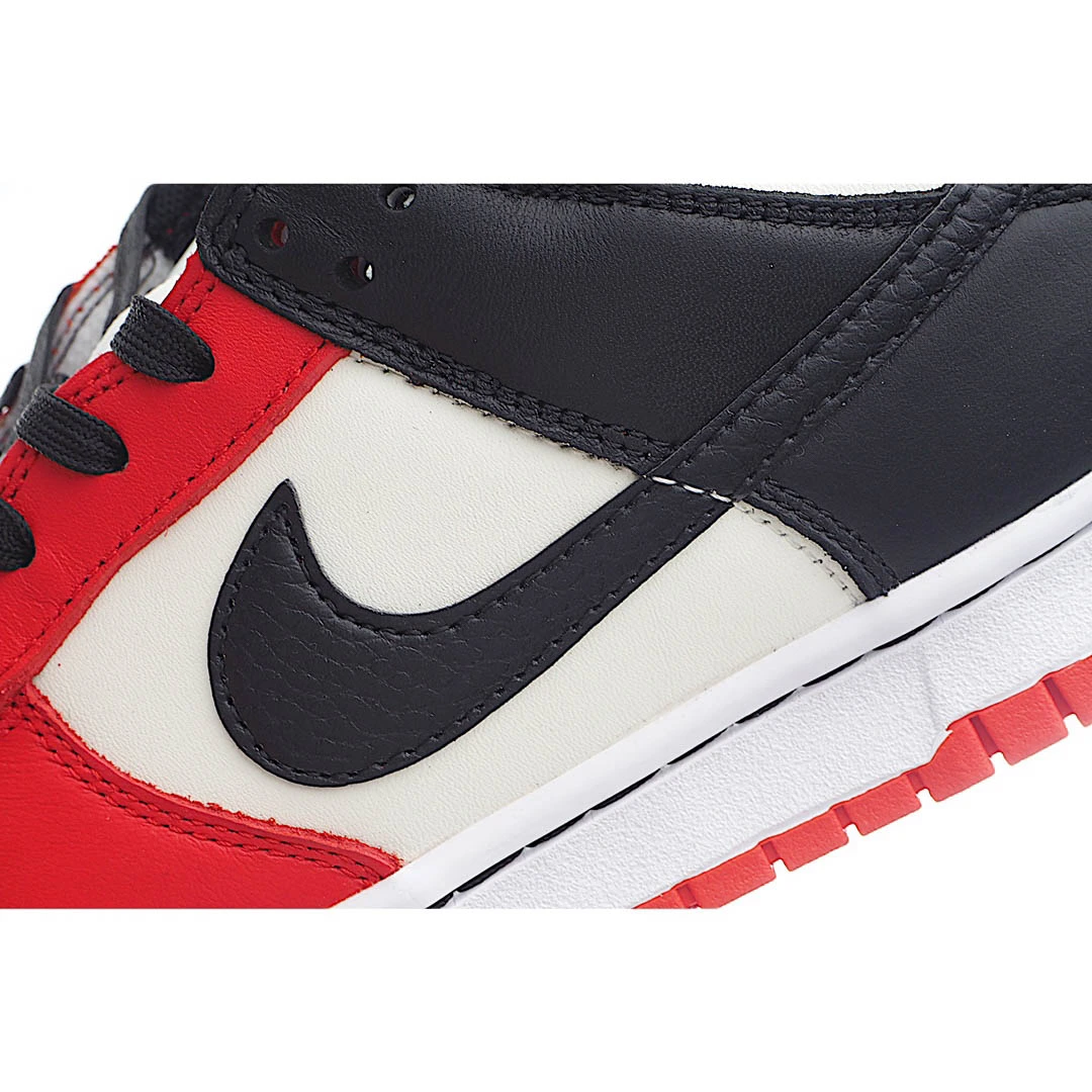 NBA x Nike Dunk Low EMB “Chicago” Black, White and Red