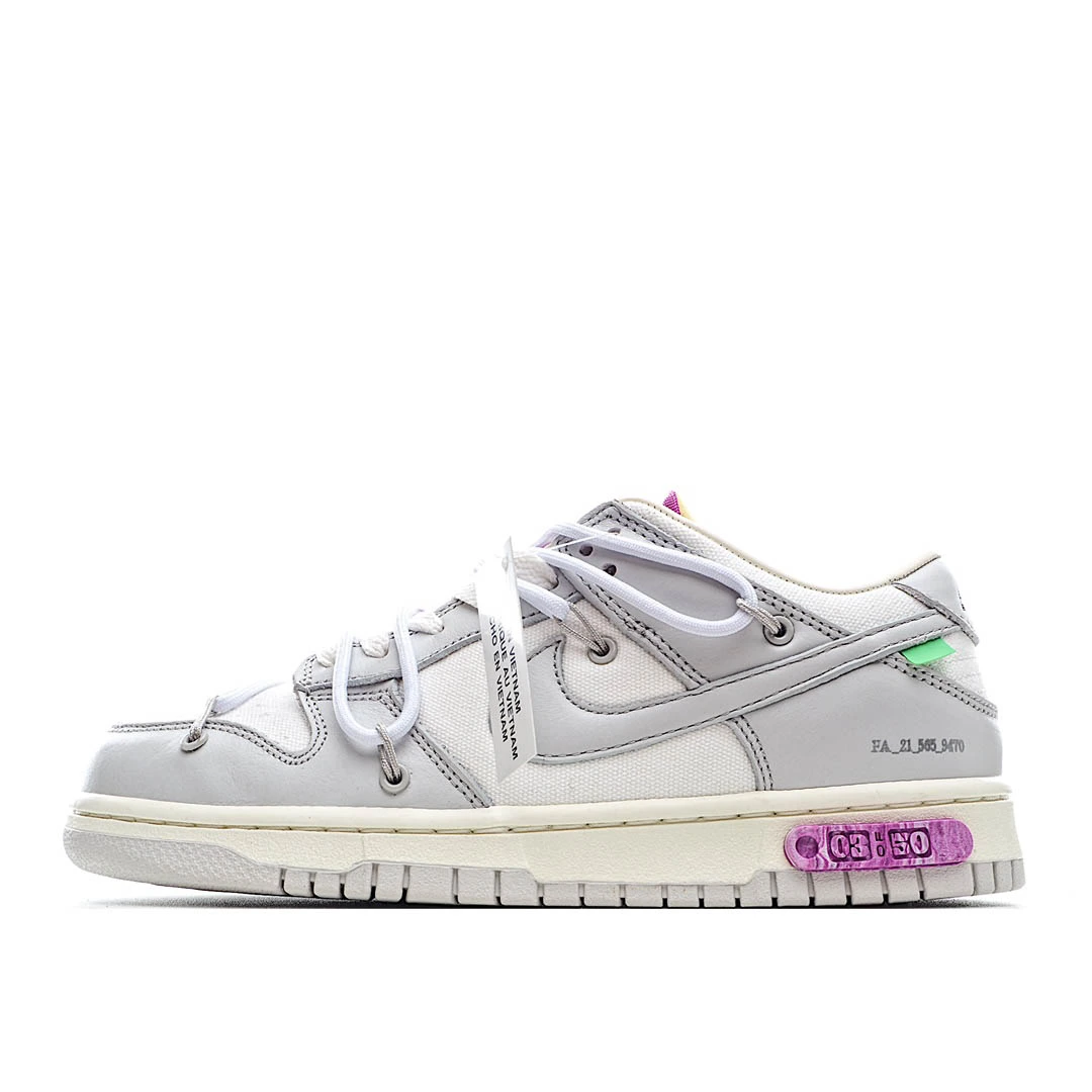 Nike 0ff-White x Nike Dunk Low 03 of 50 OW White Grey