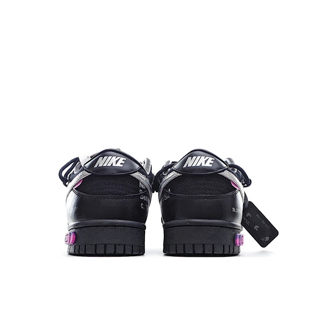 Nike 0ff-White x Nike Dunk Low Black Silver Purple