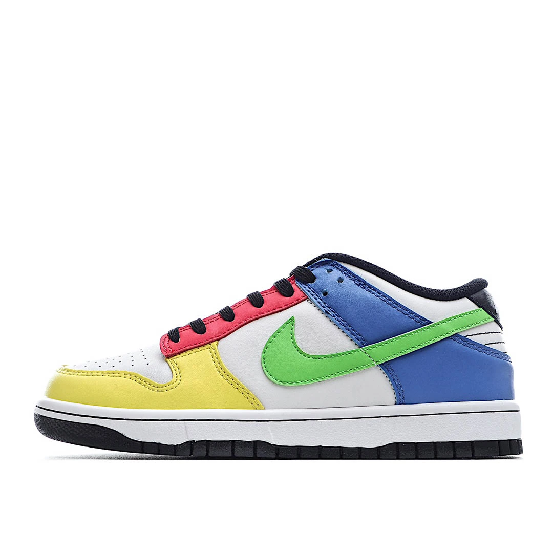 Nike DUNK LOW Free 99 White Yellow Green Blue Pink