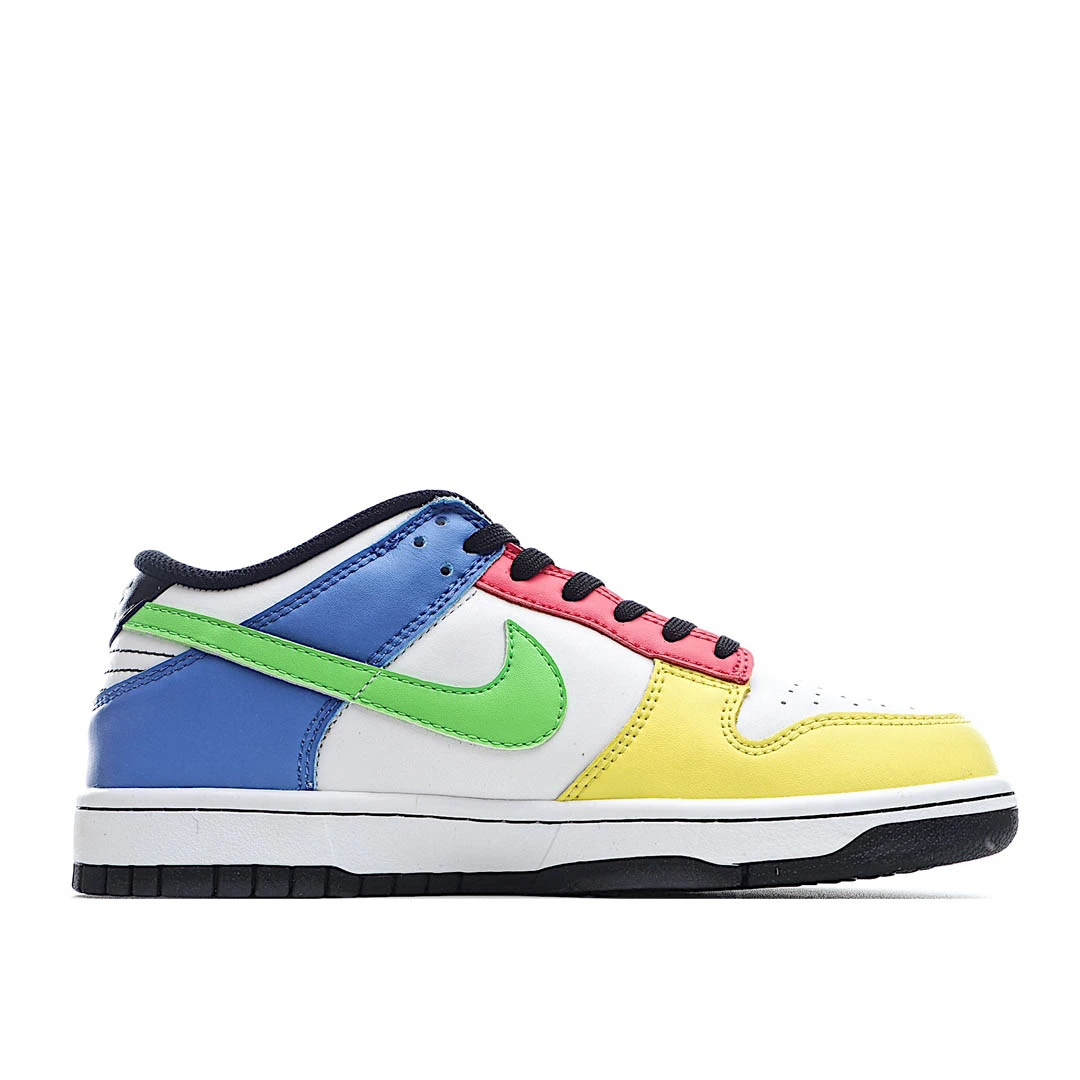 Nike DUNK LOW Free 99 White Yellow Green Blue Pink