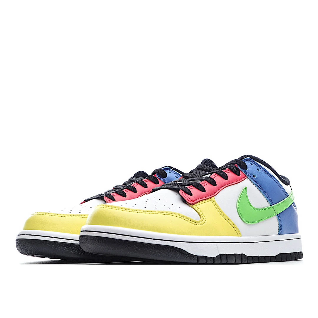 Nike DUNK LOW Free 99 White Yellow Green Blue Pink