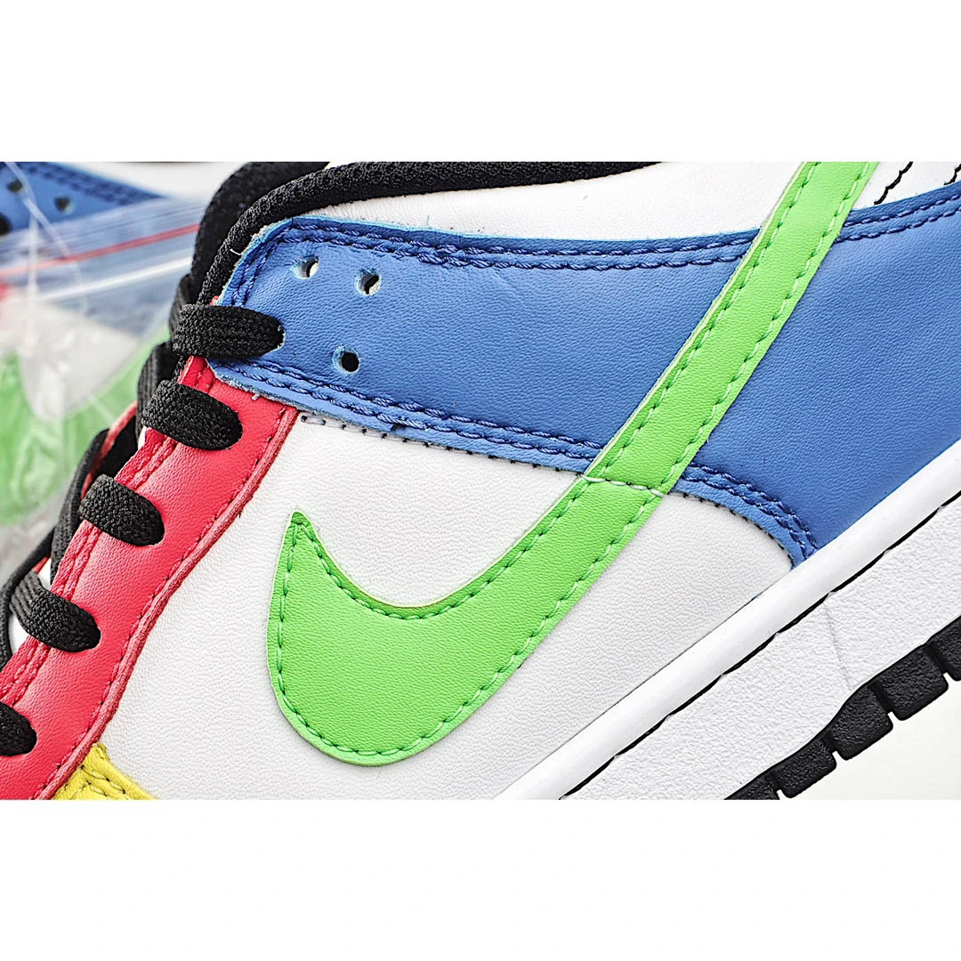 Nike DUNK LOW Free 99 White Yellow Green Blue Pink