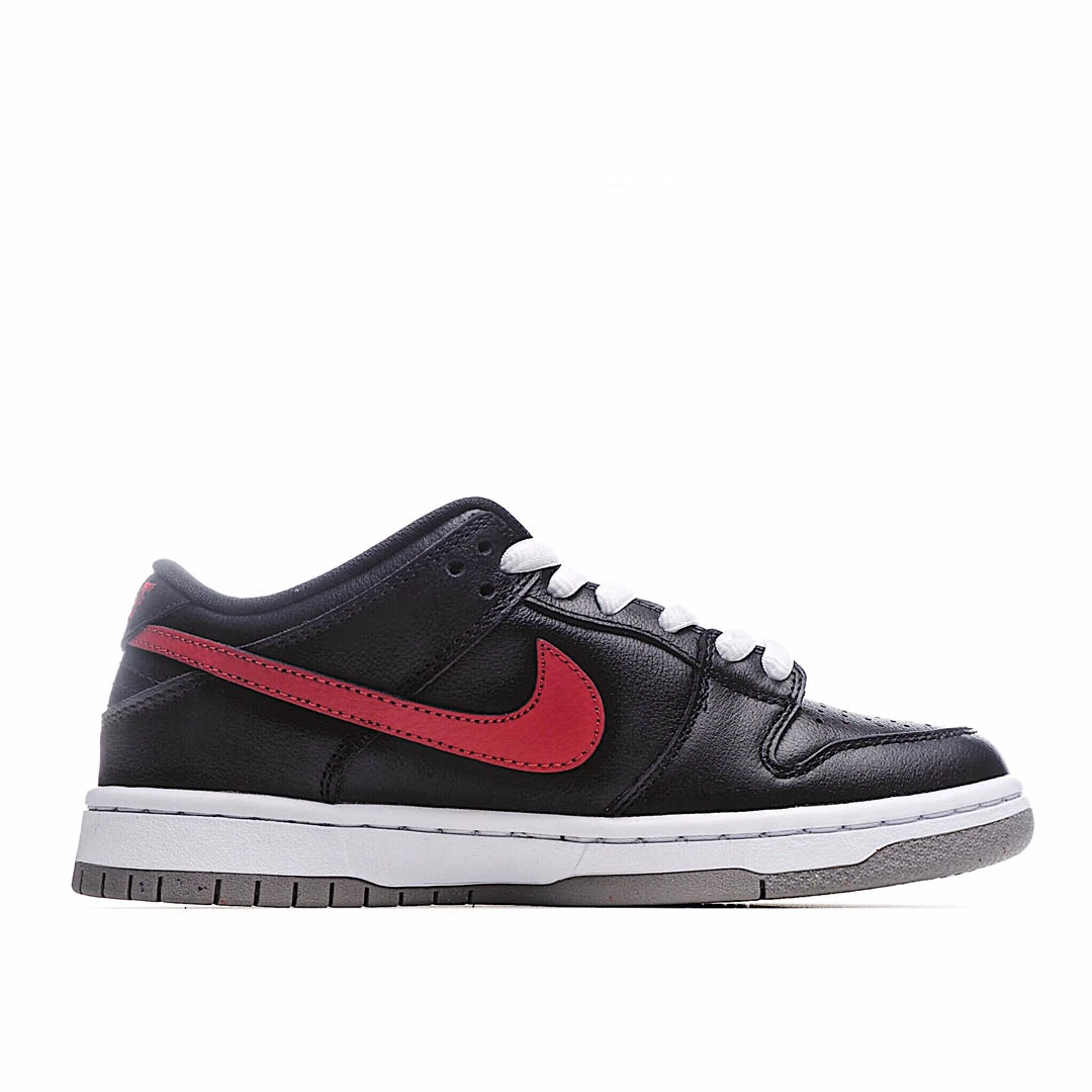 Nike Dunk Low Premium Black and Red Low Top Sneakers