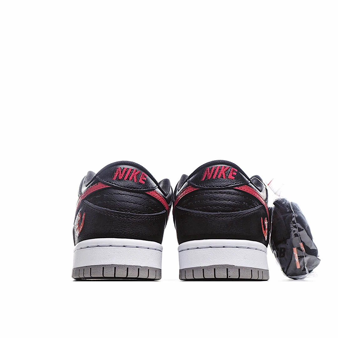 Nike Dunk Low Premium Black and Red Low Top Sneakers