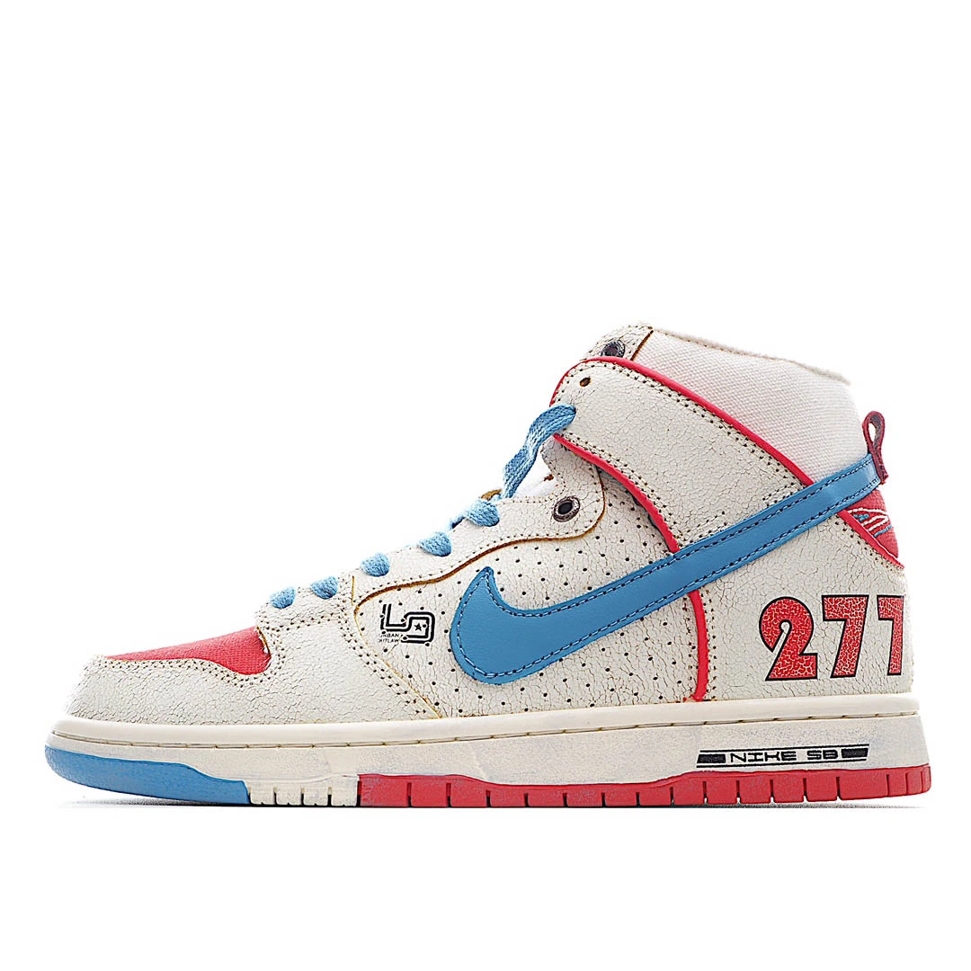 Nike Ishod Wair X Magnus Walker X Nike SB Dunk High Pro Decon QS White Blue Red