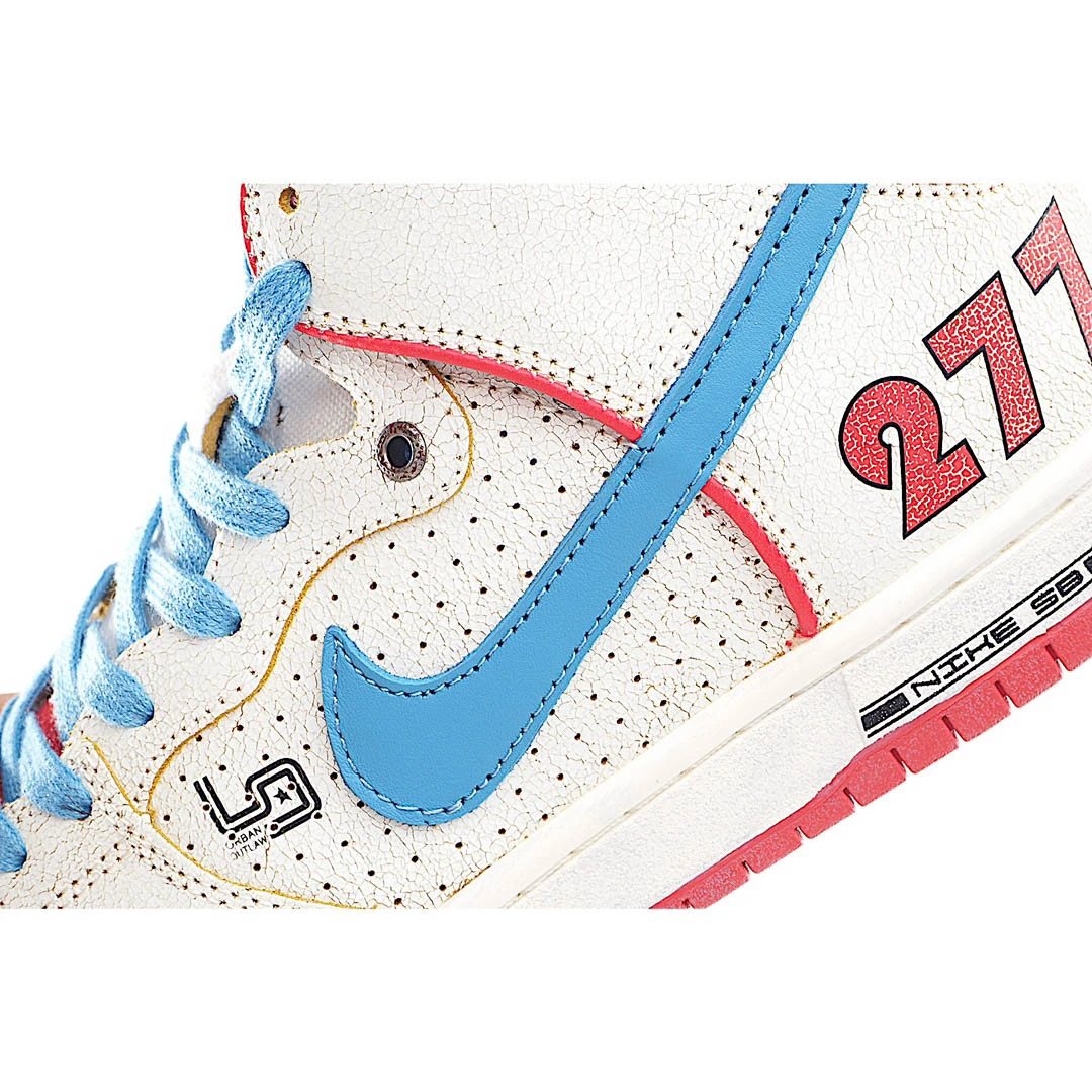 Nike Ishod Wair X Magnus Walker X Nike SB Dunk High Pro Decon QS White Blue Red