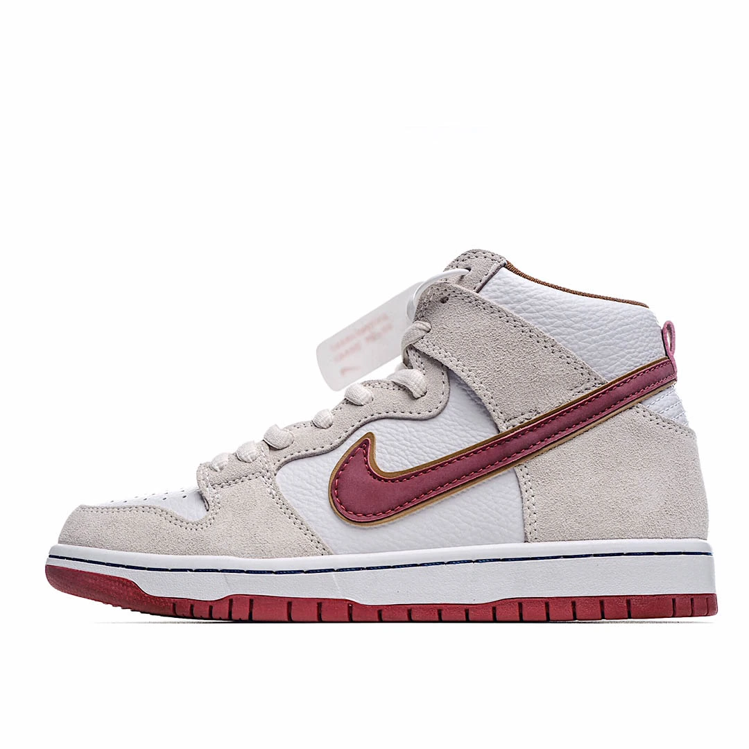 Nike SB Dunk High Team Crimson Off-White Red Hook