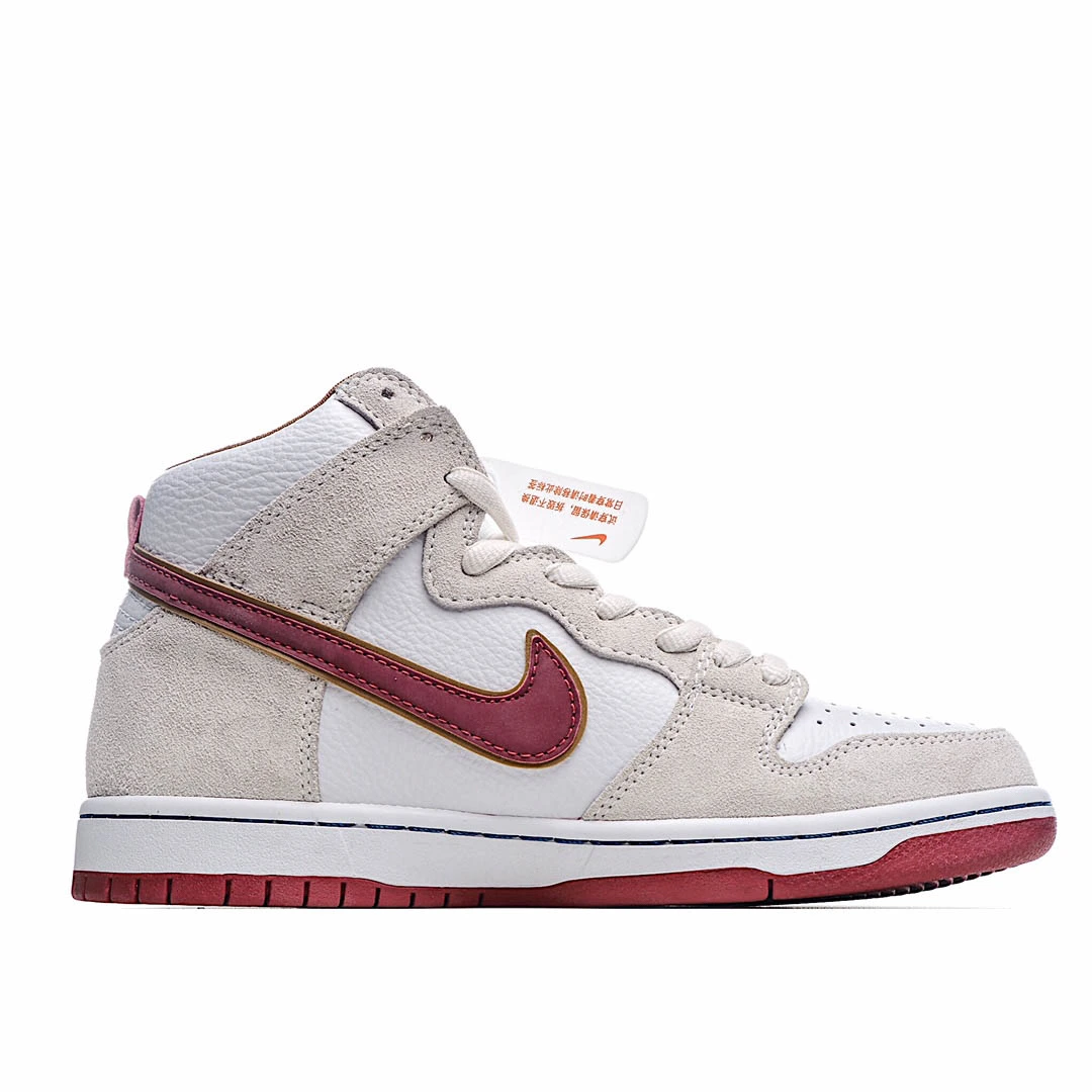 Nike SB Dunk High Team Crimson Off-White Red Hook