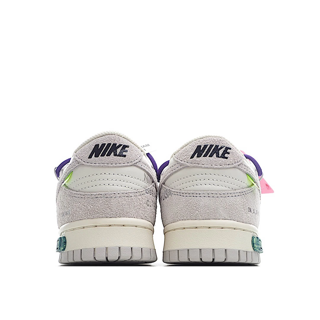 Nike SB Dunk OFF-WHITE Gray Purple Rose