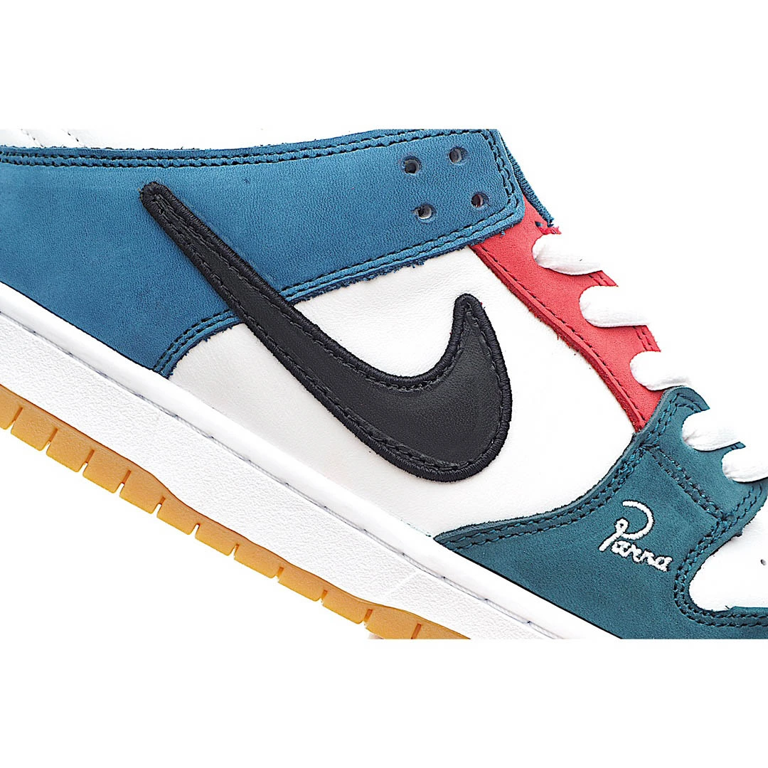 Parra X Nike Sb Dunk Low Pro White Blue Red