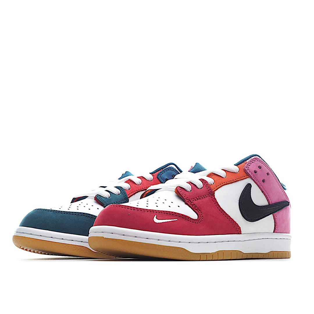 Parra X Nike Sb Dunk Low Pro White Blue Red