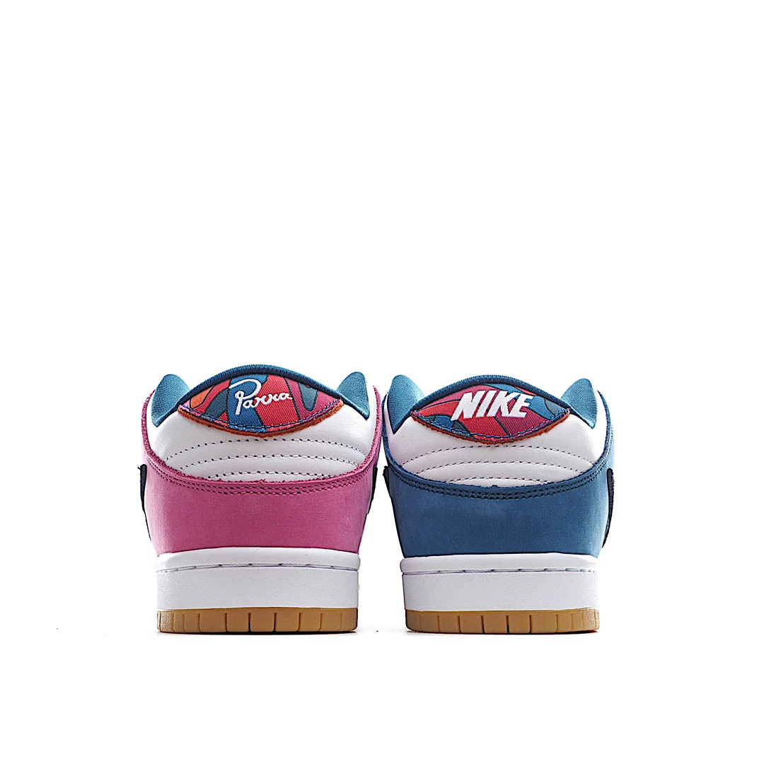 Parra X Nike Sb Dunk Low Pro White Blue Red